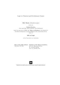 Logic in Classical and Evolutionary Games