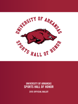 sports hall of honor - Razorback Foundation