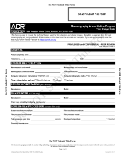 Test Image Data - ACR Accreditation