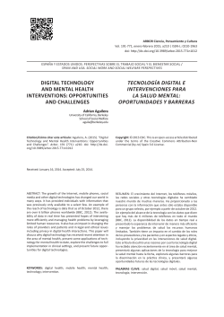 Digital Technology And Mental Health Interventions: Opportunities