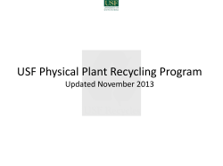 USF Physical Plant Recycling Program
