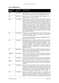 List of Amendments - Planning Schemes Online