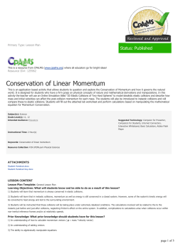 Conservation of Linear Momentum