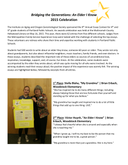 Bridging the Generations: An Elder I Know 2015 Celebration