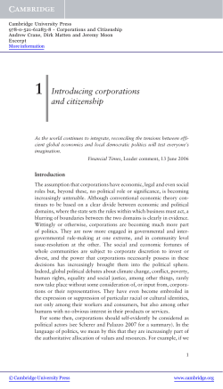 1 Introducing corporations and citizenship - Assets