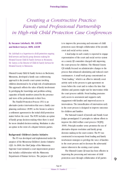 Creating a Constructive Practice: Family and
