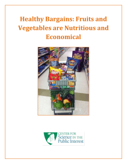 Healthy Bargains - University of Missouri Extension