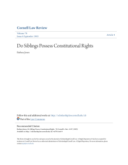 Do Siblings Possess Constitutional Rights