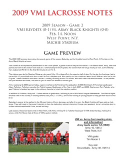2009 vmi lacrosse notes