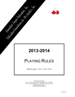 2013-14 CTF Playing Rules (English)