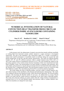 numerical investigation of natural convection heat transfer