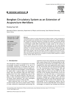 Bonghan Circulatory System as an Extension of