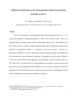 Influence of Si deposition on the electromigration induced step