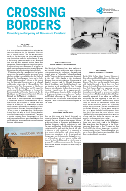 Connecting contemporary art: Benelux and Rhineland