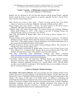 Pontiac`s Uprising &ndash; A Bibliography Focused on the Detroit Area