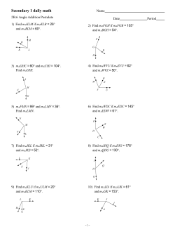 2-The Angle Addition Postulate