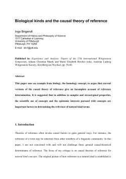 Biological kinds and the causal theory of reference