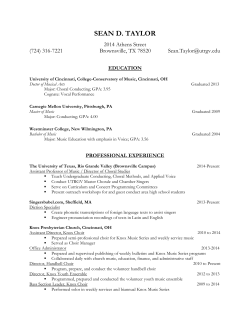 SEAN D. TAYLOR - University of Texas Rio Grande Valley