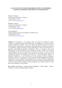 1 GALACTIC PUNCTUATED EQUILIBRIUM: HOW TO UNDERMINE