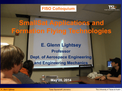 Small Satellites - The University of Texas at Austin
