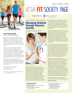 Managing Chronic Disease - American College of Sports Medicine
