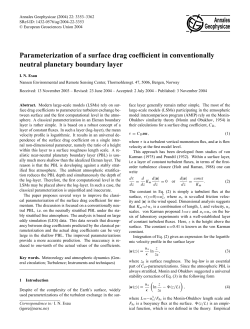 Parameterization of a surface drag coefficient in conventionally