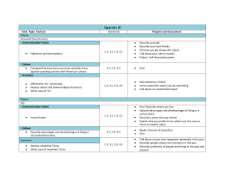 Spanish III - Mohawk Local Schools