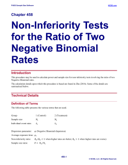 Non-Inferiority Tests for the Ratio of Two Negative Binomial Rates
