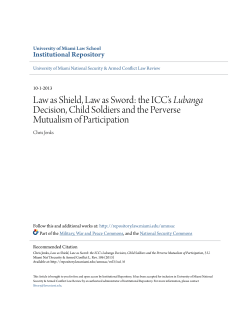Law as Shield, Law as Sword - University of Miami School of Law