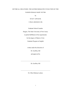 i MYTHICAL CREATURES: THE GOTHIC/ROMANTIC EVOLUTION