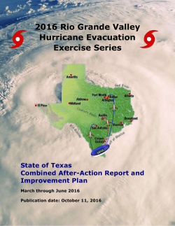 2016 Rio Grande Valley Hurricane Evacuation