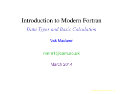 Data Types and Basic Calculation