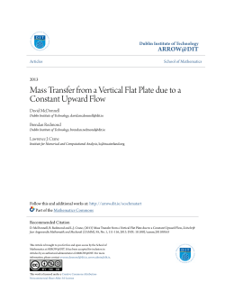 Mass Transfer from a Vertical Flat Plate due to a Constant Upward