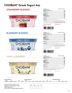 CHOBANI&reg; Greek Yogurt 4oz