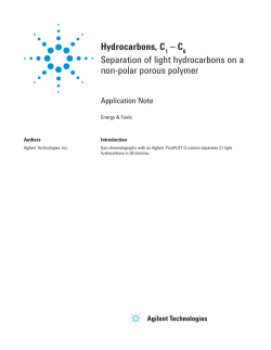 Hydrocarbons, C &ndash; C Separation of light hydrocarbons on a non