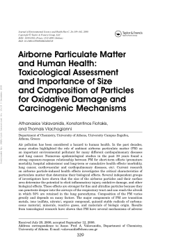 Airborne Particulate Matter and Human Health
