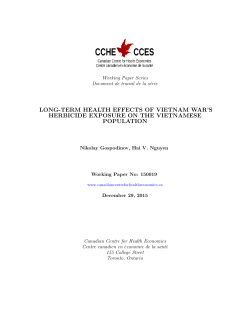LONG-TERM HEALTH EFFECTS OF VIETNAM WAR`S HERBICIDE