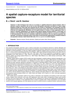 A spatial capture-recapture model for territorial species