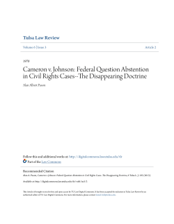 Cameron v. Johnson - TU Law Digital Commons
