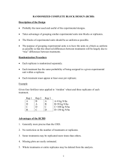 randomized complete block design (rcbd)