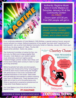 Ragtime NIght Flyer - Town of Corte Madera