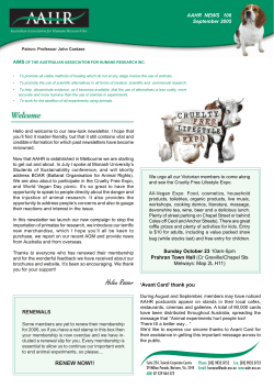 September 2005 - Humane Research Australia