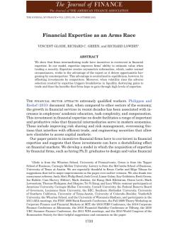 Financial Expertise as an Arms Race