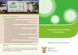 Integrated School Health Programme