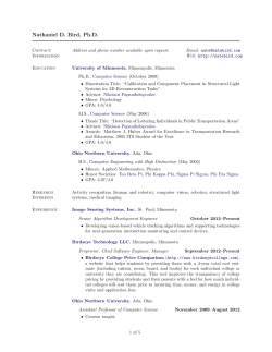 Nate Bird`s CV