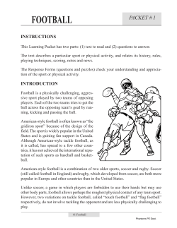 football - TeacherWeb