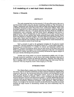 3-D modeling of a reef-fault block structure