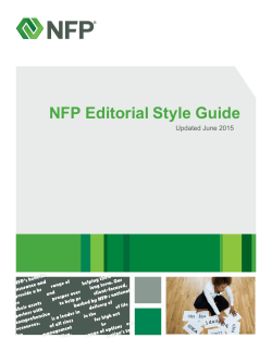 NFP Editorial Style Guide