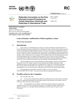 form for notification - Rotterdam Convention