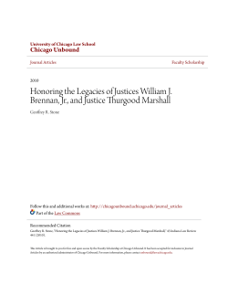 Honoring the Legacies of Justices William J. Brennan, Jr., and